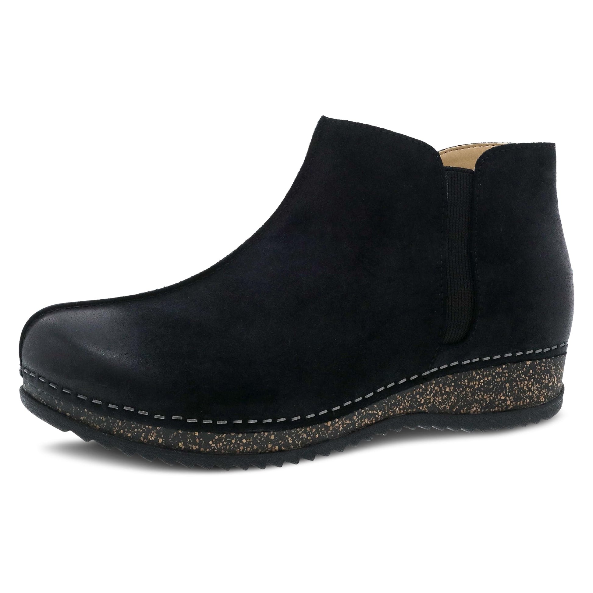 Dansko Makara Ankle Boot - Dual-Density Cork/EVA Midsole and Lightweight Rubber Outsole Provide Durable and Comfortable Ride on Patented Stapled Construction