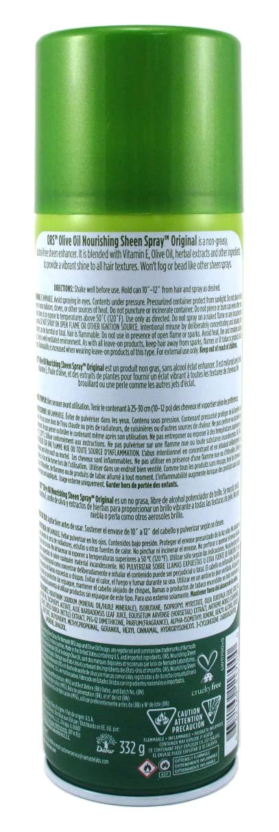 Ors Olive Oil Sheen Nourishing Spray Original 11.7 Ounce (346ml) (3 Pack)